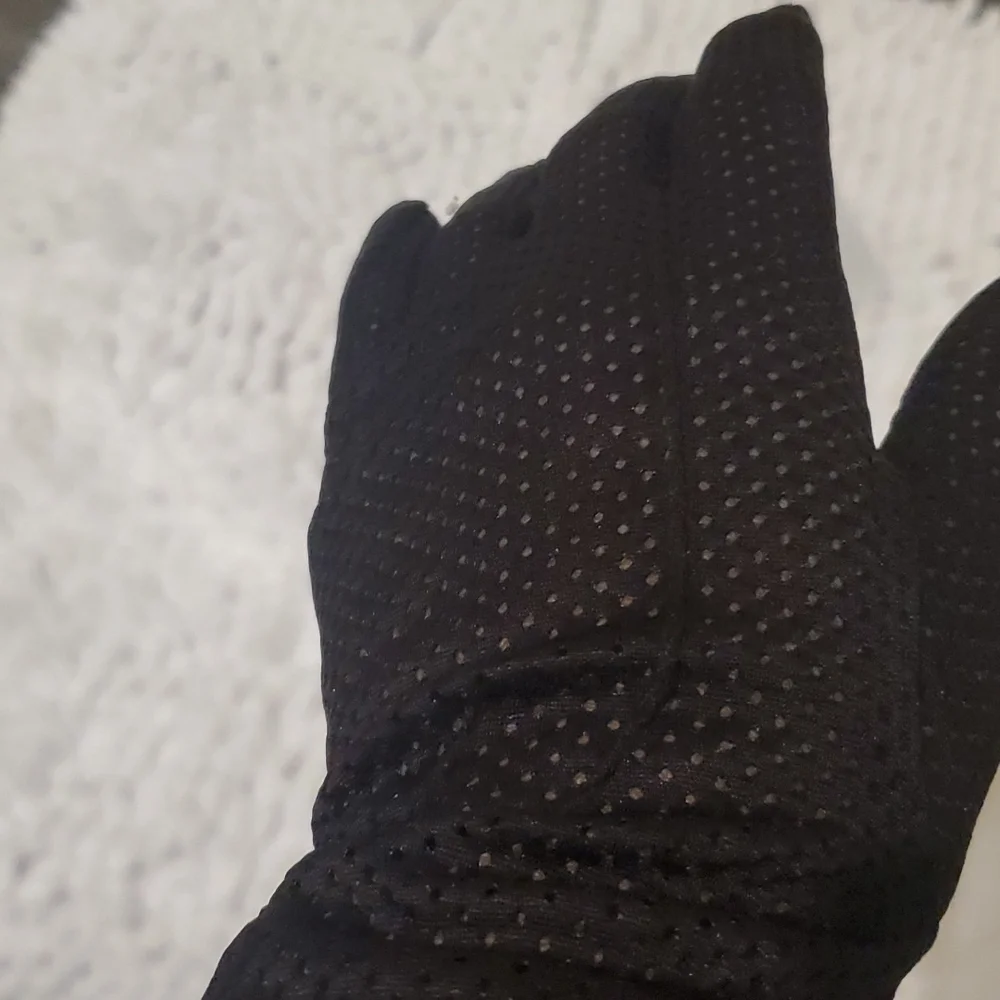 Vintage Black Nylon Gloves